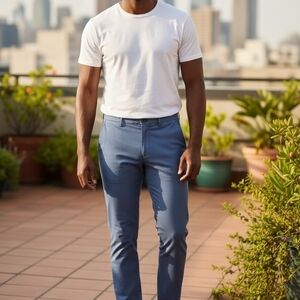 Banana Republic Kentfield Pant – Men’s Tailored Dress Pants Pewter Blue.